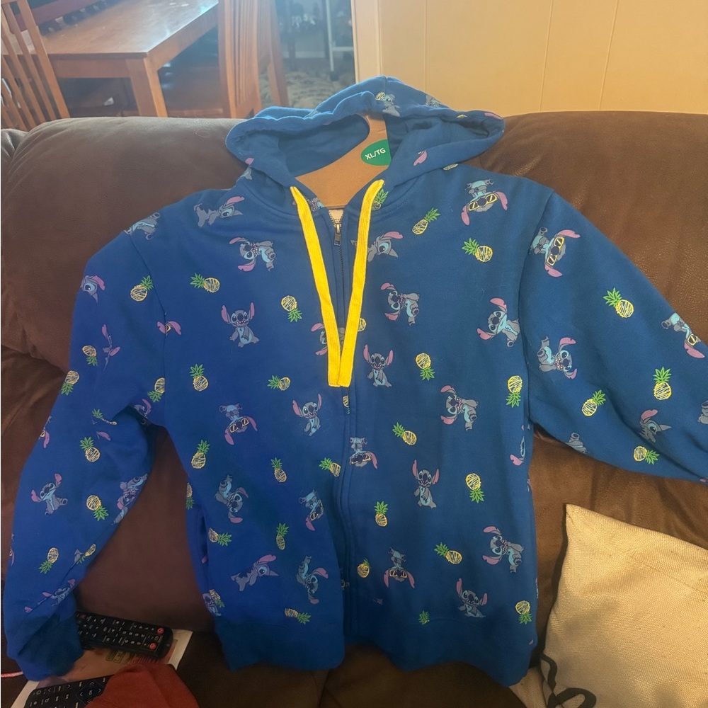 Disney Stitch Blue Hoodie   BNWOT